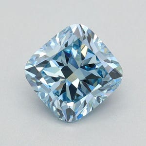 Cushion 0.90ct Fancy Intense Blue VS2, Loose Lab Grown Diamond,  IGI Certified Diamond Gift for Jewelry