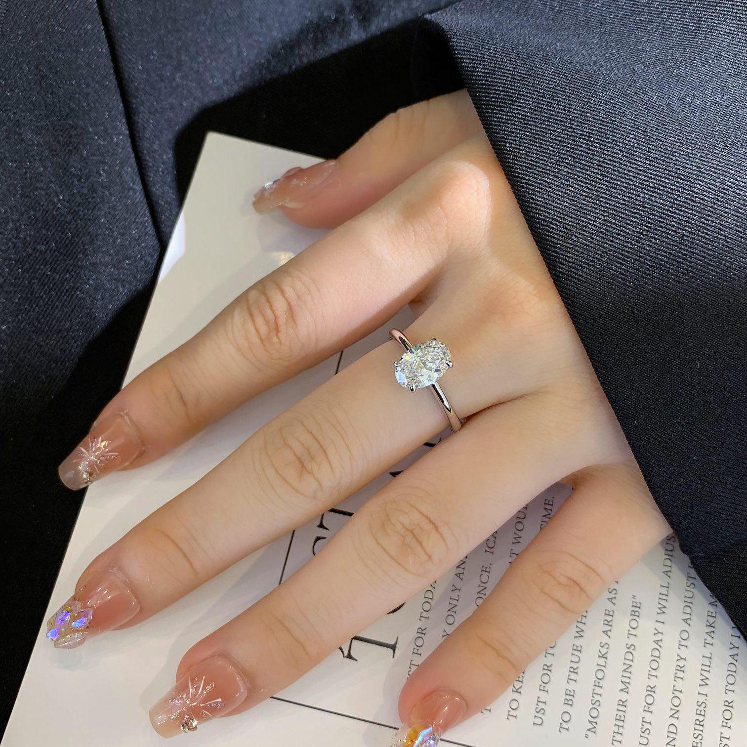 Oval 2.00ct Lab Grown Diamond Solitaire Basket Pave Engagement