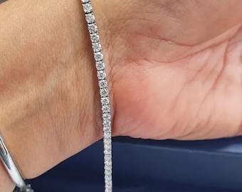 DEF/VS Lab-Created 4.00 Ct Round Diamond Tennis Bracelet in White Gold – Unbeatable Sale!