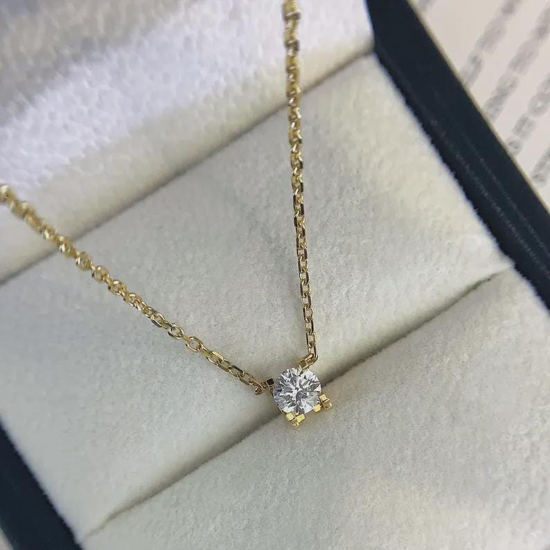 ラウンド 0.40ct ラボダイヤモンド C ドゥ カルティエ ネックレス