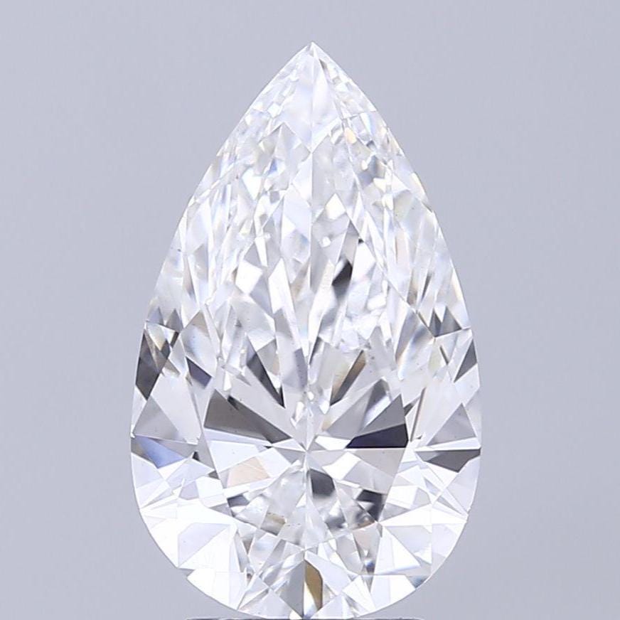 Pear 4.04ct E VS2, IGI Certified, Loose Lab Grown Diamond