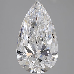 5.02ct Pear Lab Grown Diamond | D Color VVS1 Clarity | IGI Certified | Brilliant Ethical Diamond | Perfect for Custom Ring or Pendant