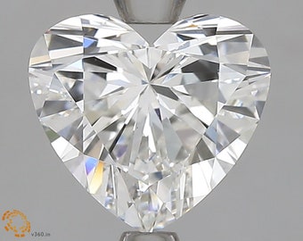 Heart 2.01ct F VS1 | Gemstone diamond with certified diamond | Lab Created diamond | White color diamond.