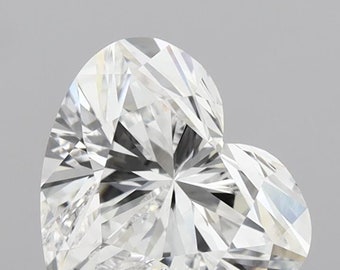 Heart 2.05ct E VVS2 | Unique cut excellent polished diamond with certified diamond | Solitary diamond.