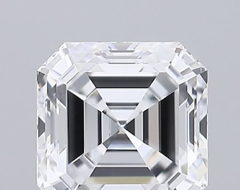 1 to 5 carat Asscher Shape Lab Grown Diamond With IGI Certified Diamond For Engagement Ring / D-E-F-G-H color / VS+ Clarity