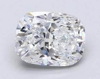 Cushion 5.01ct F VS2, Lab Grown Diamond, IGI Certified Loose Diamond for Custom Wedding Band, Earrings or Pendant.