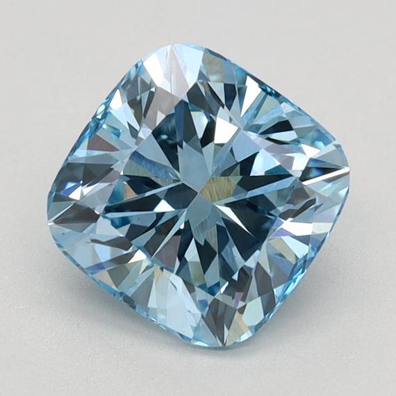 Cushion 1.50ct Fancy Vivid Blue VS1, Lab Grown Diamond / IGI