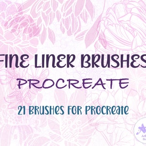 Fine Line Brushes for Procreate, Fine Liner Brush Set for Procreate, Fineliners, Fine Line Procreate Brushes, Fine Liner Brushes,