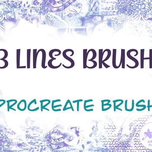 3 Lines Procreate Brush,