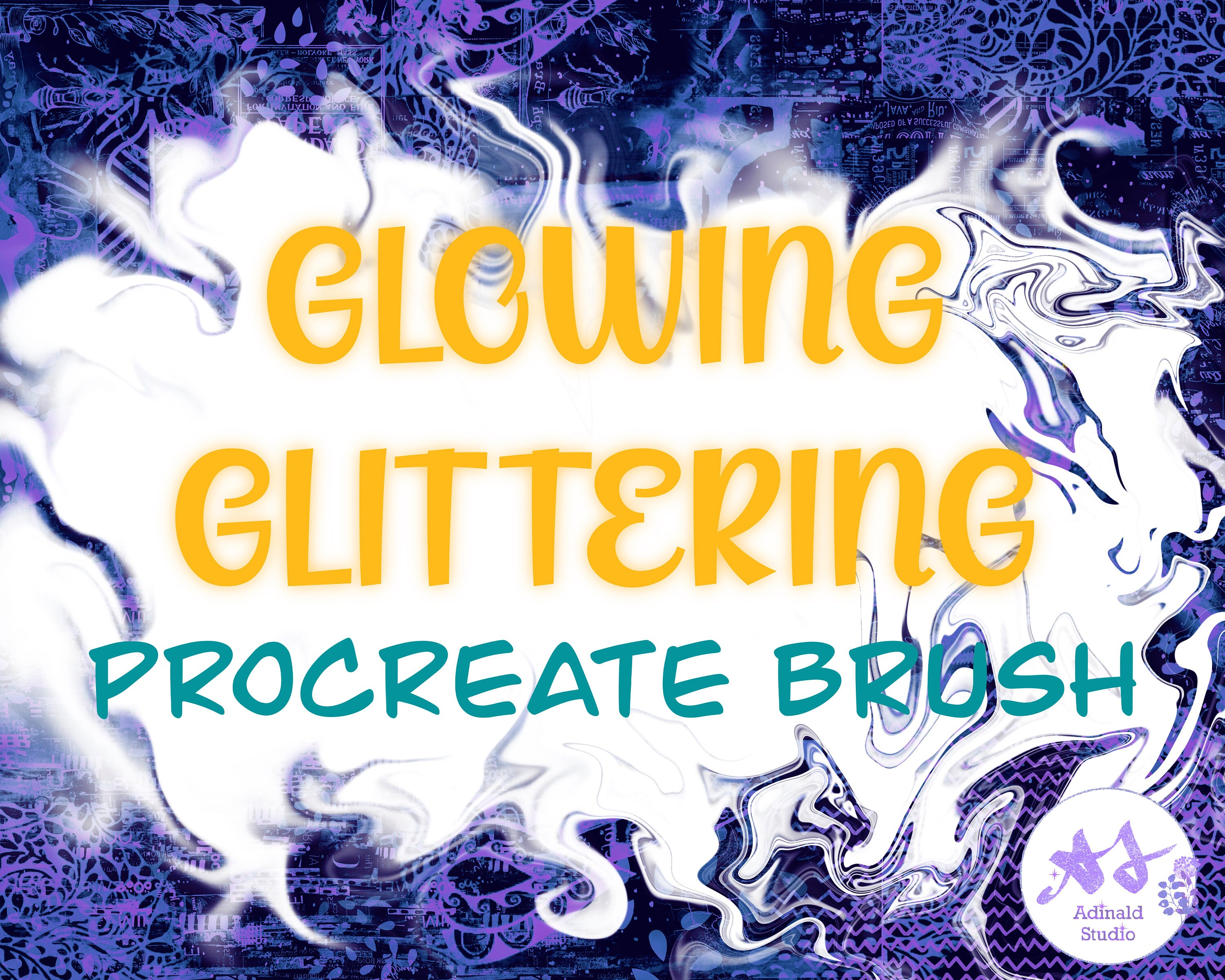 Pinceau paillettes pour Procreate – Sparkle, Shimmer et traits de lettering