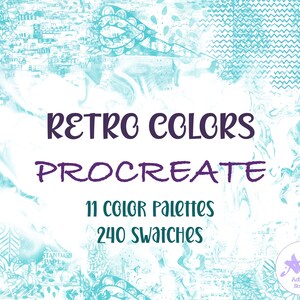Procreate Retro Color Palettes, Procreate Retro Color Palette