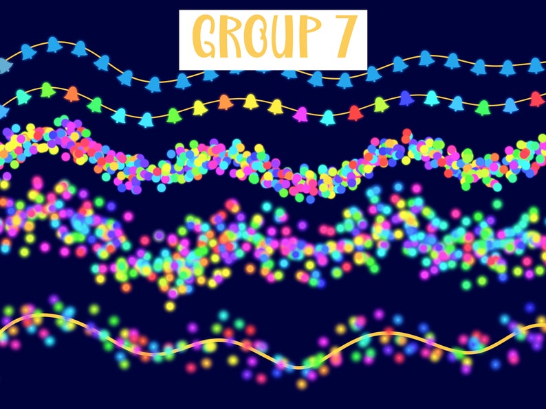 80 Christmas Lights Procreate Brushes, Procreate Brushes Bundle