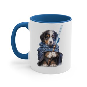 Bernese Puppy Jedi-inspired Coffee Mug, 11oz