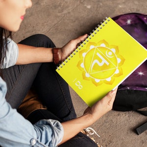 Solar Plexus Chakra design Spiral Notebook - Ruled Line journal notepad