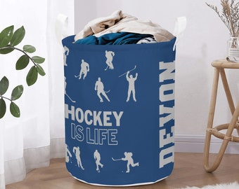 Hockey speler cadeau Kid hockey decor gepersonaliseerde hockey cadeau voor hockeyteam slaapkamer decor wasmand housewarming cadeau badkamer opslag