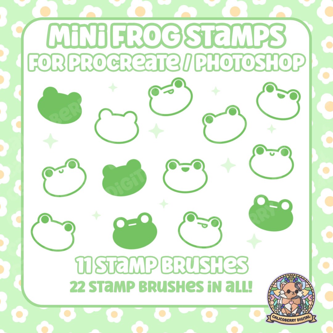 Mini Frog Stamps: Procreate & Photoshop Brushes (digital Download) - Etsy