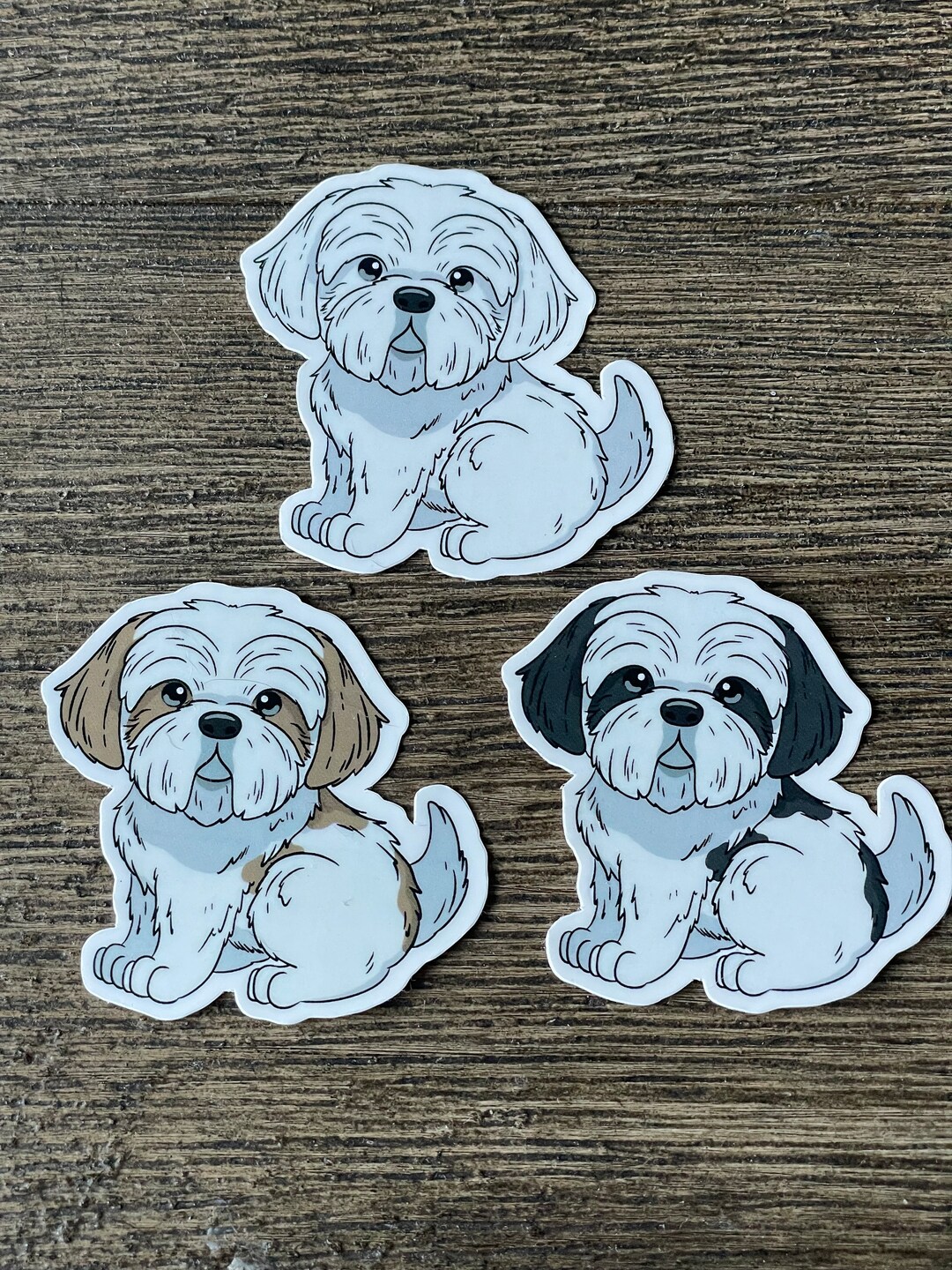 2 Inch Vinyl Stickers - Shih Tzu - Cute Dogs, Puppies, Kawaii, Cute ...