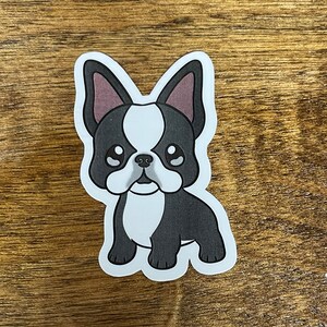 2 inch Vinyl Stickers - Boston Terrier - cute dogs, puppies, kawaii, cute animals, pets, pup, fur babies, dog stickers