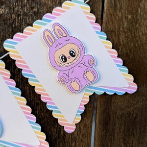 Labubu birthday party banner