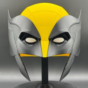 Wolverine-inspirerad Deadpool & Wolverine-skärm, exakt hjälm-cosplay, 3D-utskriven (Sideburns-version)