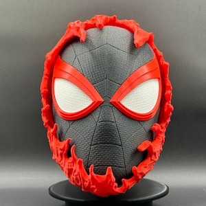 Spider-Man Inspired Carnage Miles Morales Helmet/Mask 3D Printed Cosplay