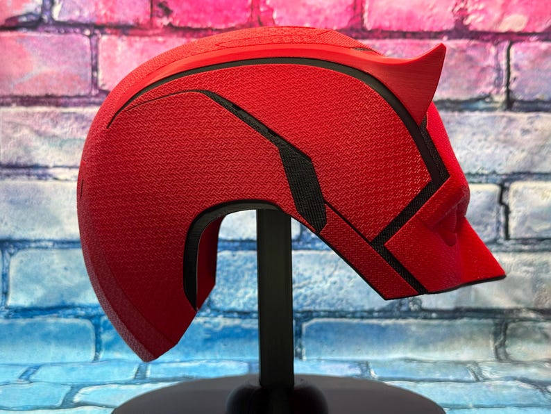 Daredevil Born Again Helmet/Mask 3D Printed Cosplay (Red Version) image 7