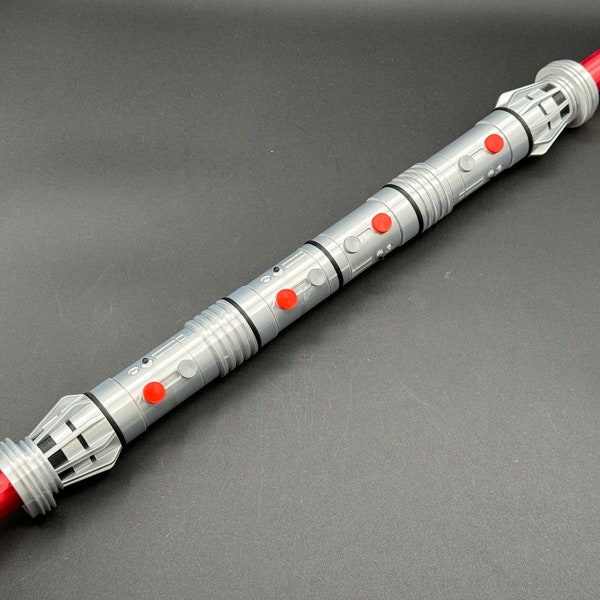 Darth Maul Inspired Lightsaber Cosplay Prop w/ Collapsible Blade (3D Printed)