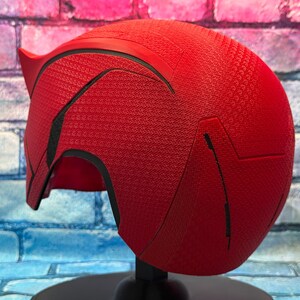 Daredevil Born Again Helmet/Mask 3D Printed Cosplay (Red Version) image 5