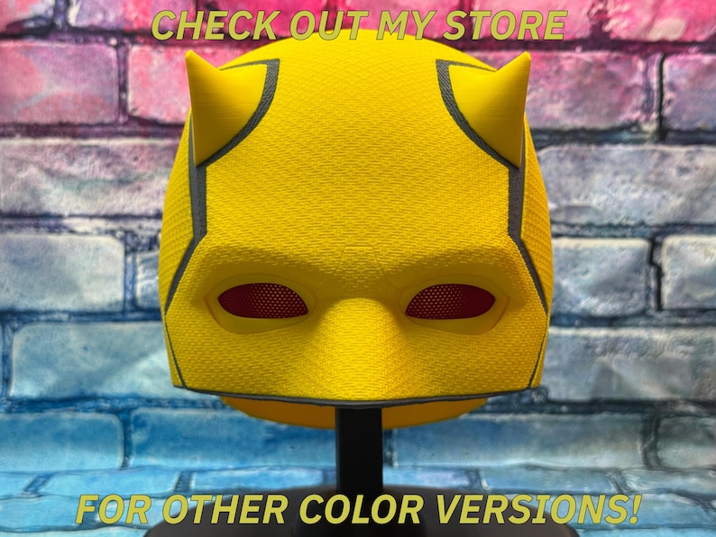 Casco/máscara de Daredevil Born Again, impresión 3D (versión Black Shadowland) imagen 11