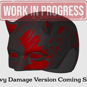Daredevil Born Again Season 2 Helmet/Mask 3D Printed Cosplay (Light Damage Version) image 11