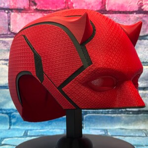 Daredevil Born Again Helmet/Mask 3D Printed Cosplay (Red Version) image 8