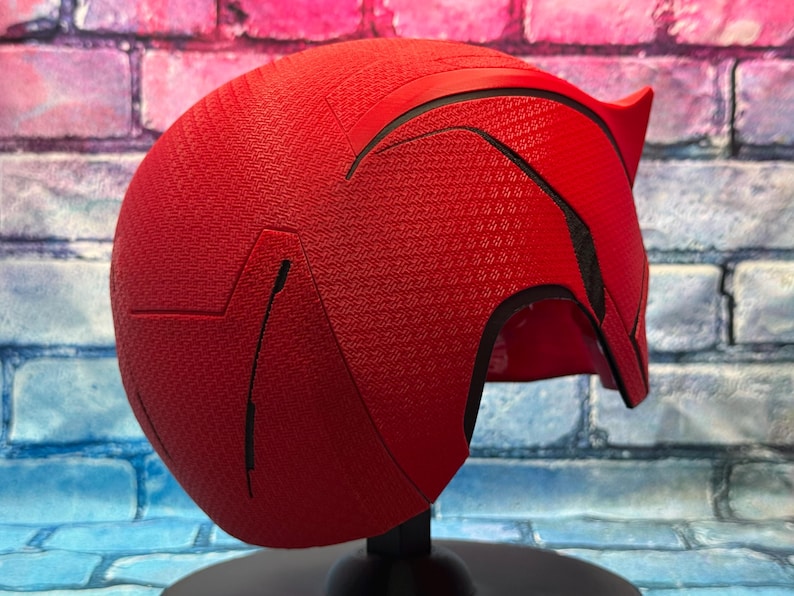 Daredevil Born Again Helmet/Mask 3D Printed Cosplay (Red Version) image 6