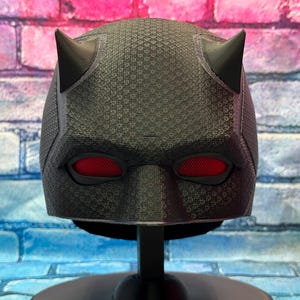 Daredevil Born Again Helmet/Mask 3D Printed Cosplay (Black Shadowland Version)
