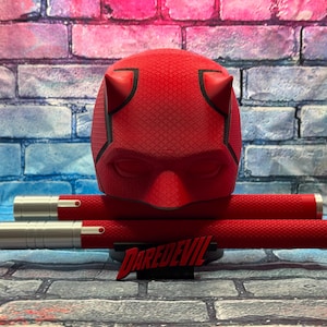 Daredevil Born Again Package Deal (Helmet/Clubs/Holster/Stand) 3D Printed Cosplay