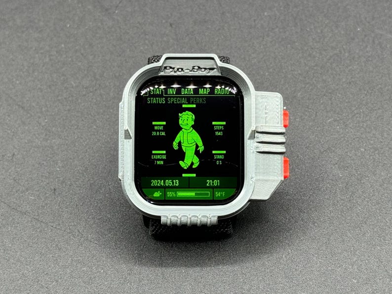 Pip Boy Cover/Faceplate For Apple Watch 3D Printed image 7