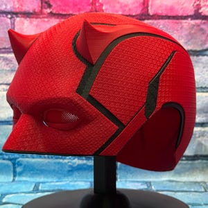 Daredevil Born Again Helmet/Mask 3D Printed Cosplay (Red Version) image 3