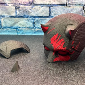 Daredevil Born Again Season 2 Helmet/Mask 3D Printed Cosplay (Light Damage Version) image 10
