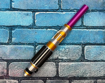Mace Windu Inspired Lightsaber Cosplay Prop w/ Collapsible Blade (3D Printed)