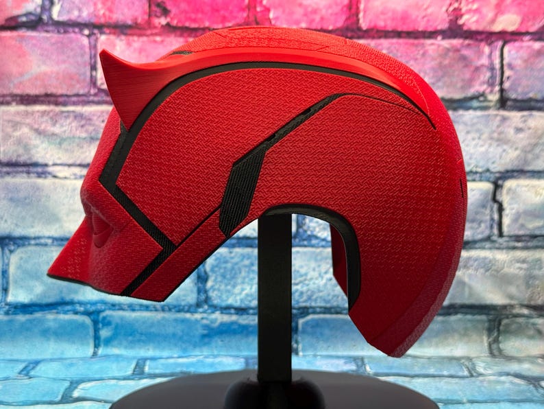 Daredevil Born Again Helmet/Mask 3D Printed Cosplay (Red Version) image 4