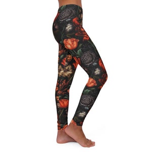 Women's Spandex Leggings, Women's workout leggings, Women's Yoga Leggings, Festival Leggings, boho cottagecore leggings, floral leggings