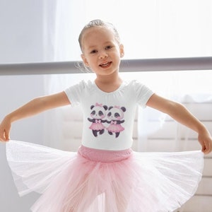 Panda Pals Ballet camiseta para niños, camiseta de dibujos animados para niños pequeños, ropa infantil unisex, regalo de cumpleaños único