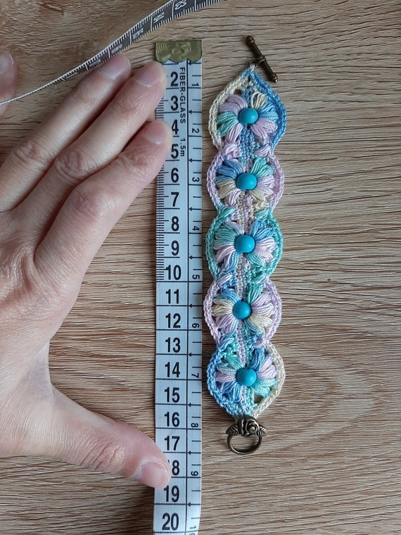 Crochet Bracelet With Beads Etsy
