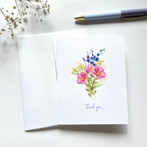 Bouquet de fleurs de Provence - Carte de remerciement