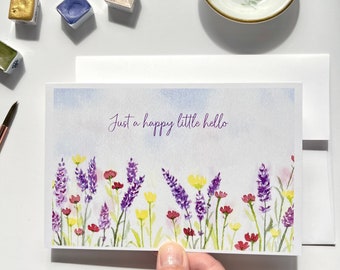 Meadow Lavender Hello Card