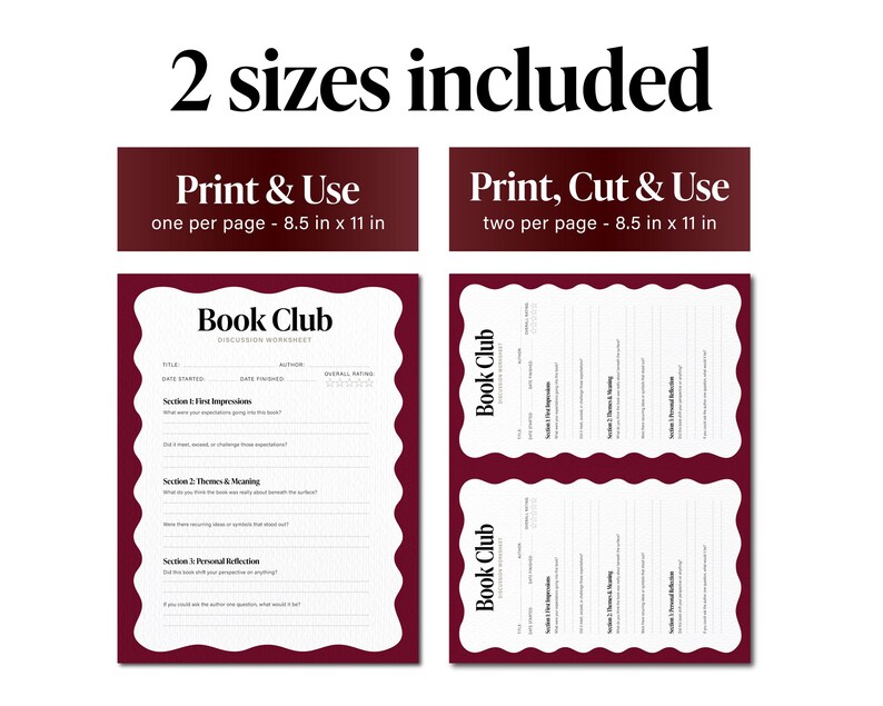 Book Club Discussion Guide | Printable Reading Group Questions (PDF ...