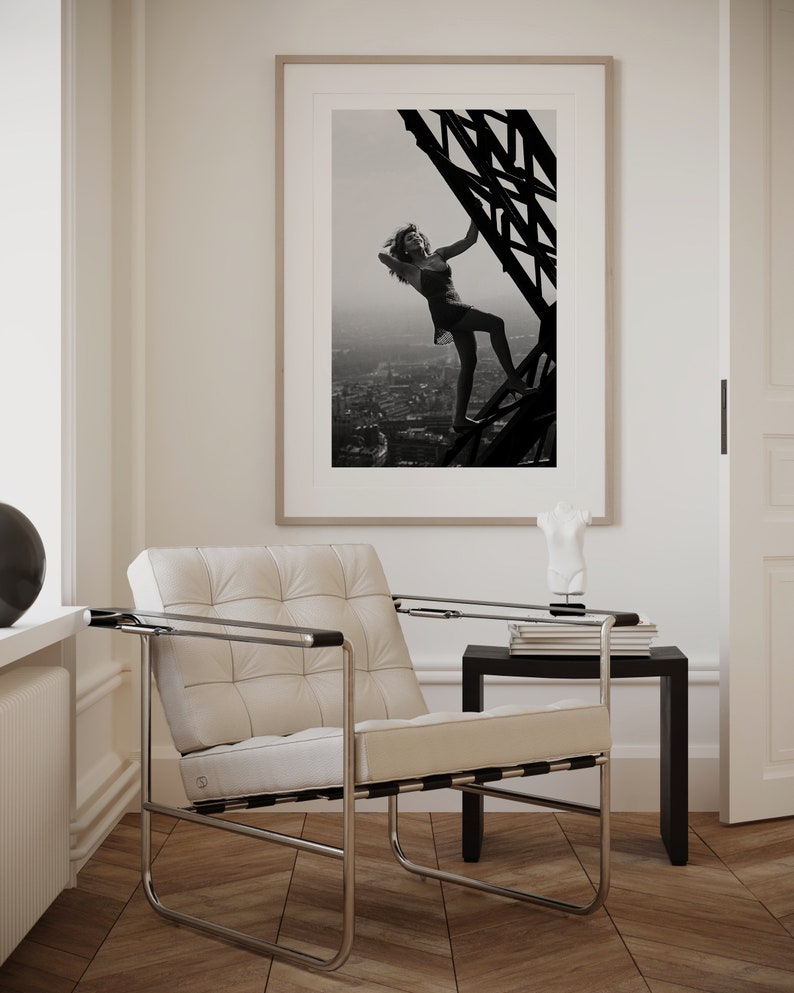 Tina Turner Eiffel Tower Print, Black and White Photography Prints