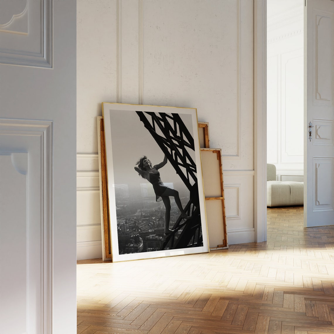 Tina Turner Eiffel Tower Print, Black and White Photography Prints