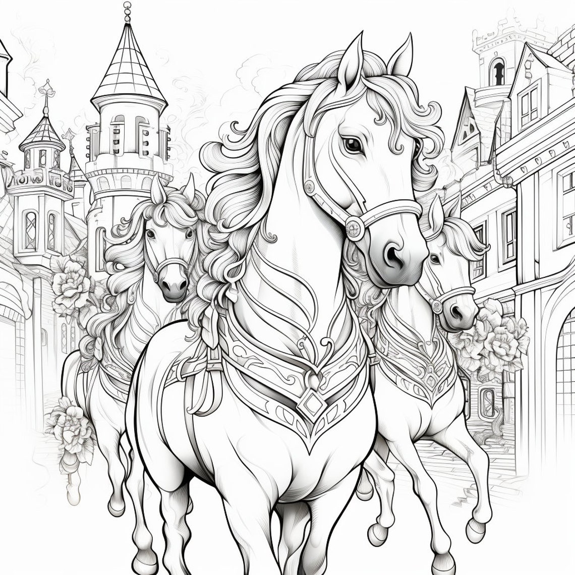 20 Printable Pony Coloring Pages | Instant Download | 1024 X 1024 Px - Etsy