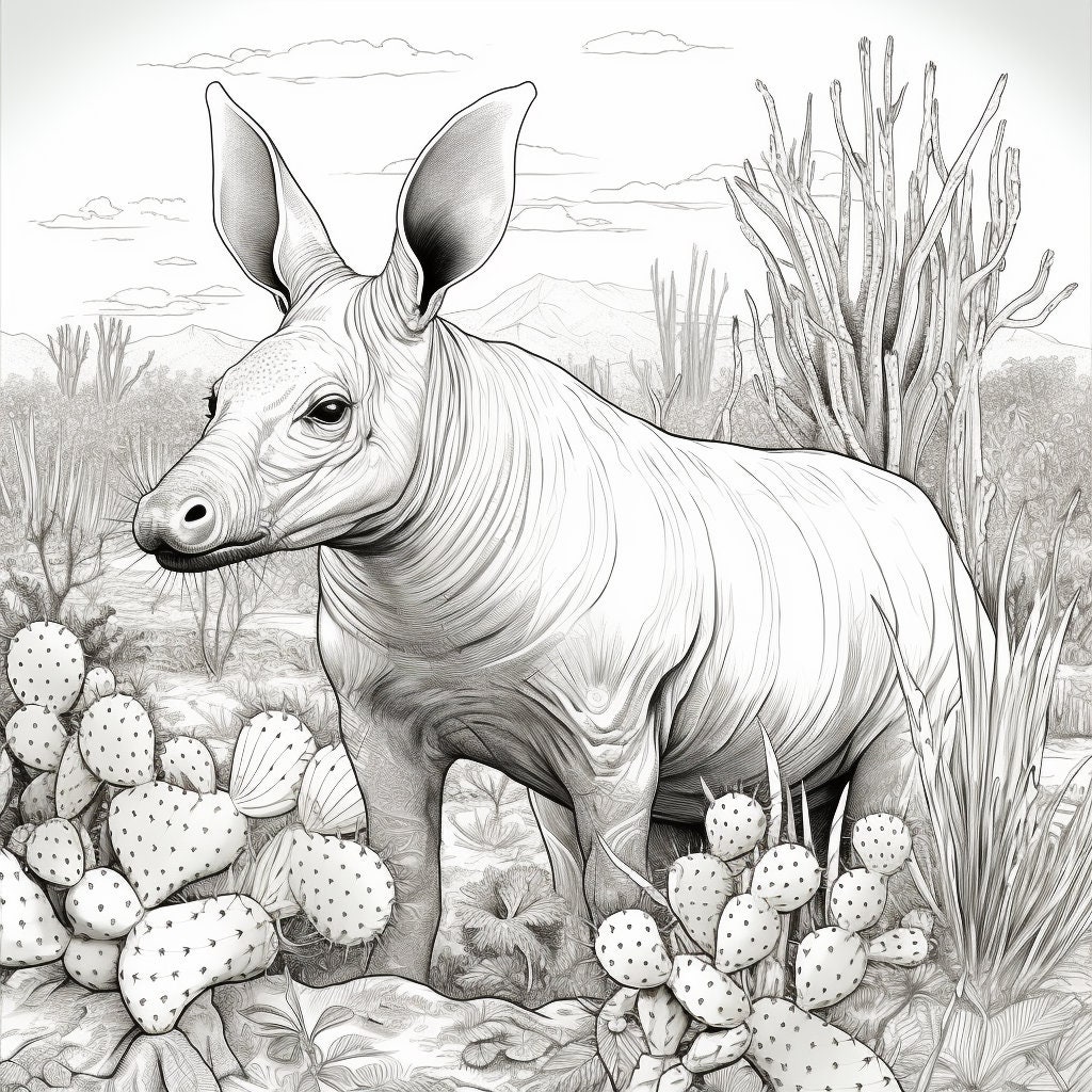 African Savanna Animals Coloring Book for All Ages | 88 Stress ...