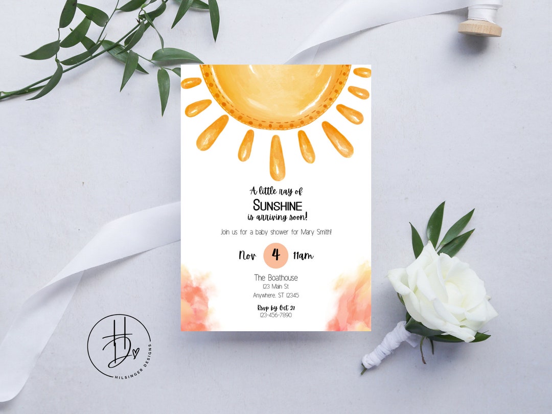 Girl Sun Baby Shower Boho Sunshine Shower Sunshine Baby Shower ...